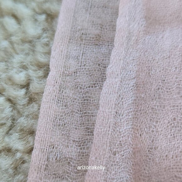 NEW Featherlight Cashmere Scarf Pink Ovcio Tissue Weight - Picture 9 of 12